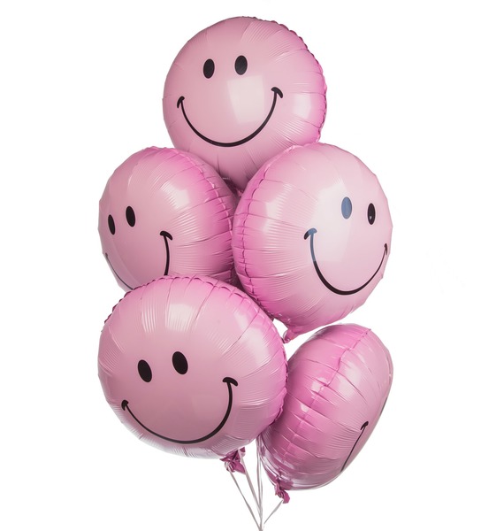Фото - Букет шаров Розовый смайл (7 или 15 шаров) букет шаров ангел мой 5 или 11 шаров