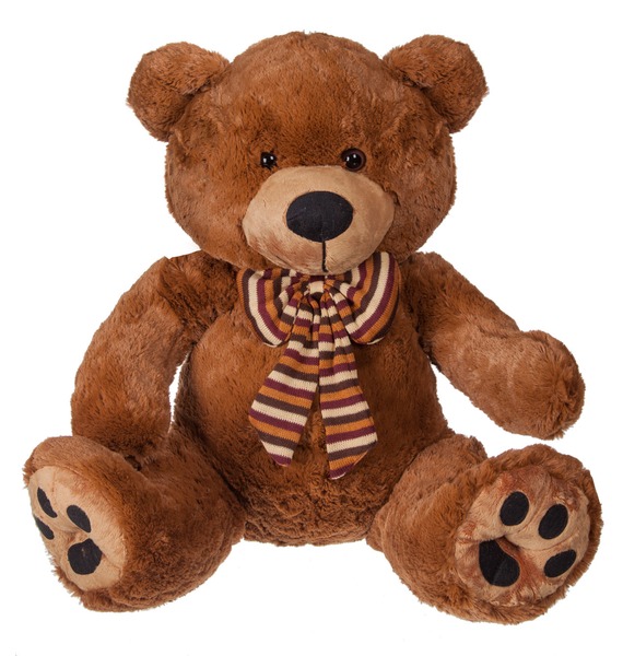 Мягкая игрушка "Медведь Шоколад с бантом" (50 см)