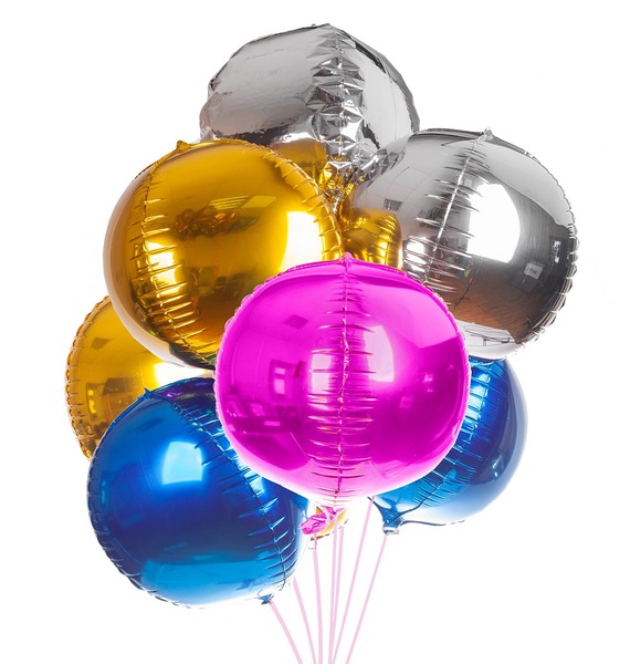 Букет шаров Разноцветные сферы (7 или 15 шаров)