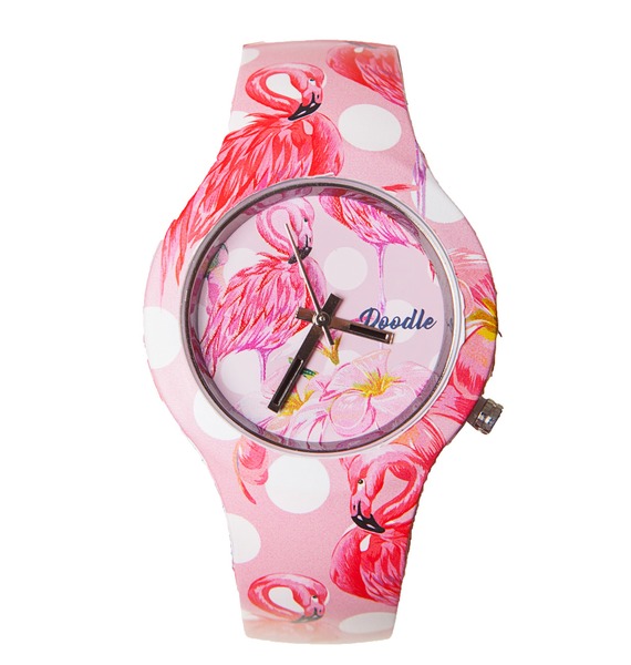Часы Doodle "Фламинго"