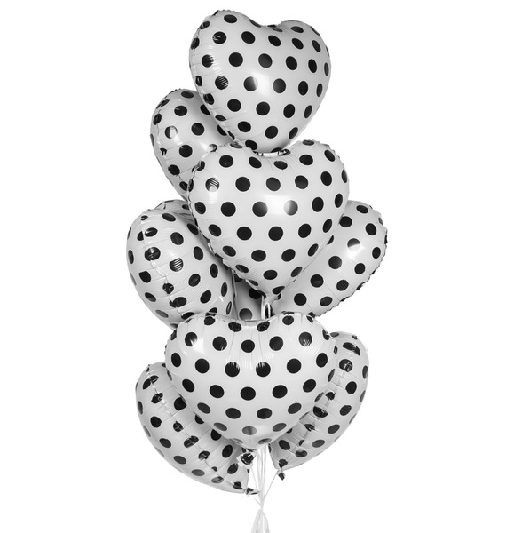Фото - Букет шаров Белые сердца (9 или 18 шаров) букет шаров поздравляем 9 или 18 шаров
