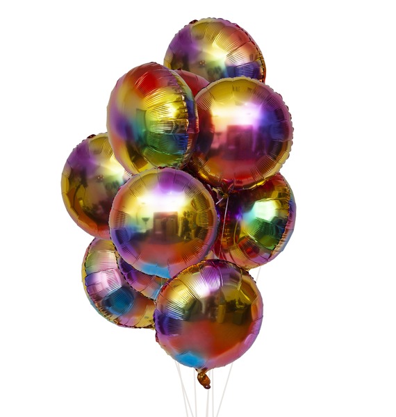 Фото - Букет шаров Радужные блики (7 или 15 шаров) букет шаров ангел мой 5 или 11 шаров