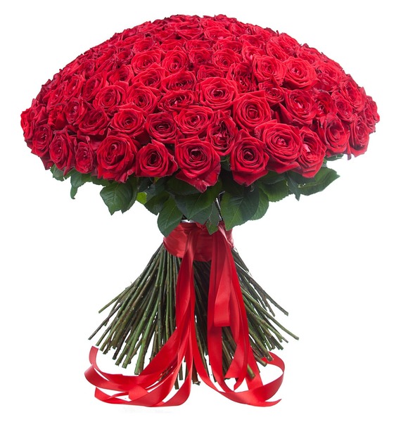 Букет из 201 красной розы «Ты - мой мир!»
