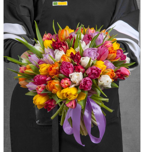 Букет-оркестр "Пионовидные тюльпаны" (25,35,51,75 или 101) от Send Flowers