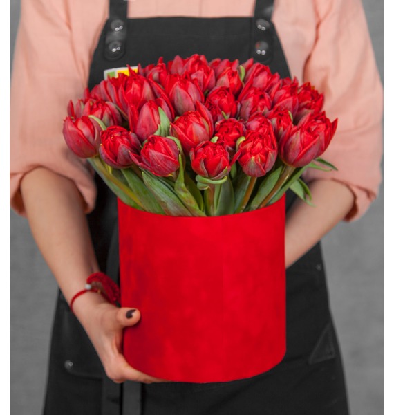 Композиция в вазе "Красный бархат" от Send Flowers