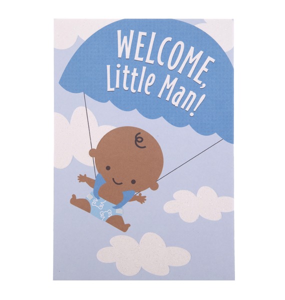 Открытка ручной работы "Welcome, little man!"