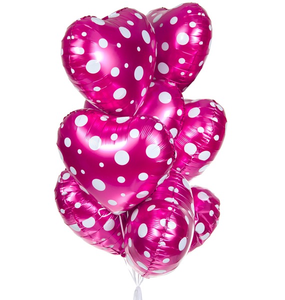 Фото - Букет шаров Сердечки (9 или 18 шаров) букет шаров поздравляем 9 или 18 шаров