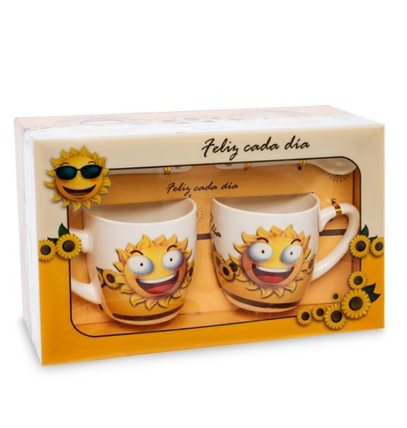 Набор из 2-х кружек в подарочной коробке набор из 2 х маленьких кружек pip studio bloomingtails pink 145 мл