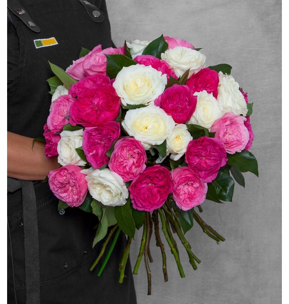 Букет из пионовидных роз "Феерия" (15, 25 или 51) от Send Flowers
