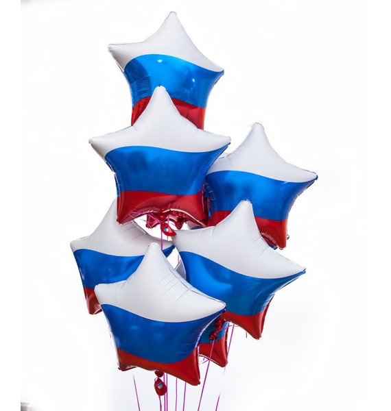 Фото - Букет шаров Россия (9 или 18 шаров) букет шаров поздравляем 9 или 18 шаров