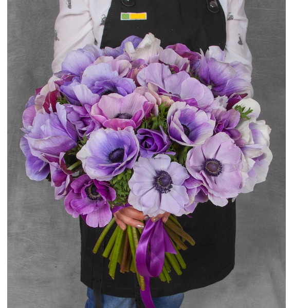 

Букет анемонов "Pastel" (15,25,35,51,75 или 101)