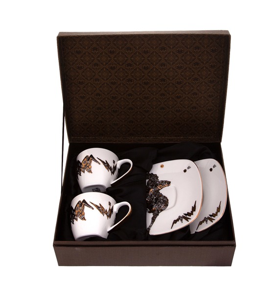 Подарочный набор для чая на две персоны (Фарфор)